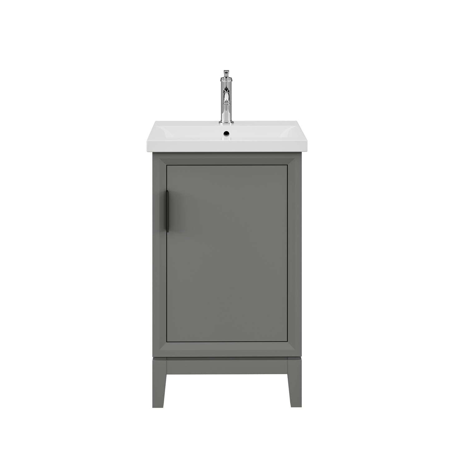 ELSA 20.5"W x 34"H Cashmere Gray Integrated Ceramic Sink Vanity