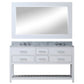 MADALYN 60"W x 34"H Pure White Double-Sink Vanity + Mirror