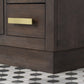 CHESTNUT 48"W x 34.2"H Brown Oak Single-Sink Vanity with Carrara White Marble Countertop