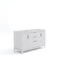 ELIZABETH 60"W x 34.25"H Pure White Double-Sink Vanity with Carrara White Marble Countertop