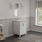 ELIZABETH 24"W x 34.25"H Pure White Single-Sink Vanity with Carrara White Marble Countertop