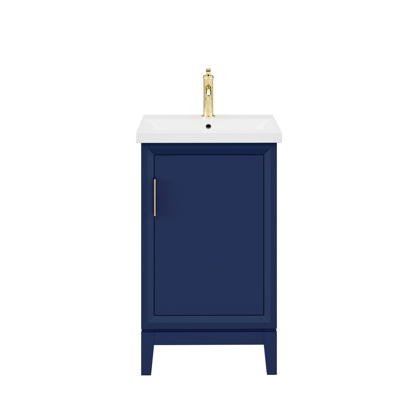 ELSA 20.5"W x 34"H Monarch Blue Integrated Ceramic Sink Vanity