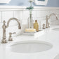 QUEEN 72"W x 34"H Pure White Double-Sink Vanity with Carrara Quartz Countertop + Faucets (F2-0012)