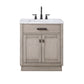 CHESTNUT 30"W x 34.2"H Gray Oak Single-Sink Vanity with Carrara White Marble Countertop