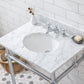 EMBASSY 30"W x 34"H  Single Washstand , P-Trap, and Countertop with Sink included, in Chrome Finish