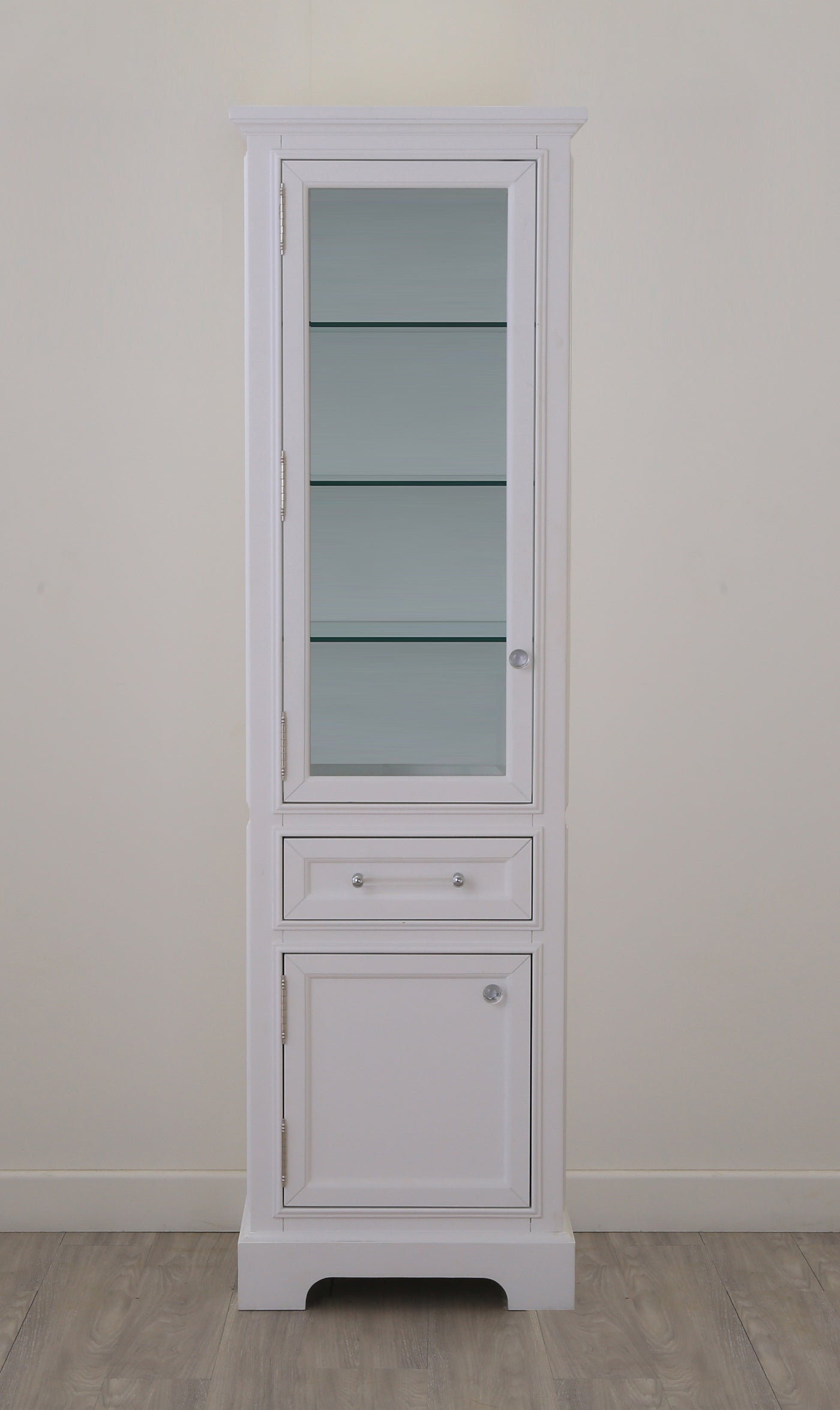 Derby Collection Linen Cabinet In White