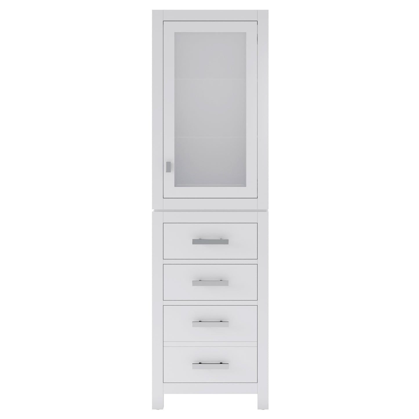 Madison Collection Linen Cabinet In White