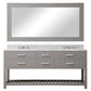 MADALYN 72"W x 34"H Cashmere Gray Double-Sink Vanity + Mirror