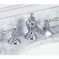 Modern Classic Widespread Bathroom F2-0013 Faucets With Pop-Up Drain in Chrome Finish, With Torch Lever Handles