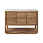 OAKMAN 48"W x 34.3"H Mango Wood Single-Sink Vanity with Carrara White Marble Countertop