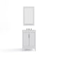 ELIZABETH 24"W x 34.25"H Pure White Single-Sink Vanity with Carrara White Marble Countertop + Faucets & Mirror (F2-0009-01-BX)