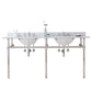 EMBASSY 72"W x 34"H  Double Washstand , P-Trap, Countertop with Sink, and F2-0013 Faucet included, in Polished Nickel Finish