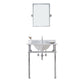 EMBASSY 30"W x 34"H  Single Washstand , P-Trap, Countertop with Sink, F2-0012 Faucet and Mirror included, in Chrome Finish