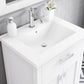 MYRA 24"W x 34"H Pure White Integrated Ceramic Sink Vanity + Modern Single Faucet