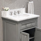 DERBY 24"W x 34"H Cashmere Gray Single-Sink Vanity with Carrara White Marble Countertop