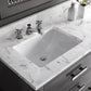 MADALYN 72"W x 34"H Cashmere Gray Double-Sink Vanity + Faucets