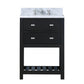 MADALYN 24"W x 34"H Espresso Single-Sink Vanity + Faucets