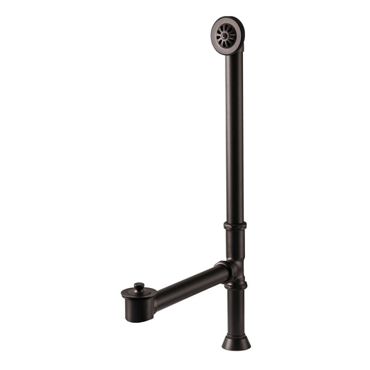 Lift And Turn Exposed Finish Tub Drain For Claw Foot Or Other Elegant Tubs In Oil Rubbed Bronze Finish