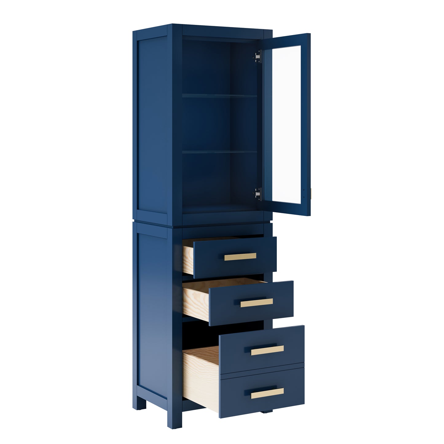 Madison Collection Linen Cabinet In Monarach Blue