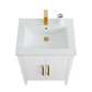 24 Inch Single Sink Bathroom Vanity in White with Ceramic Top - Vanity Art VA9024-W