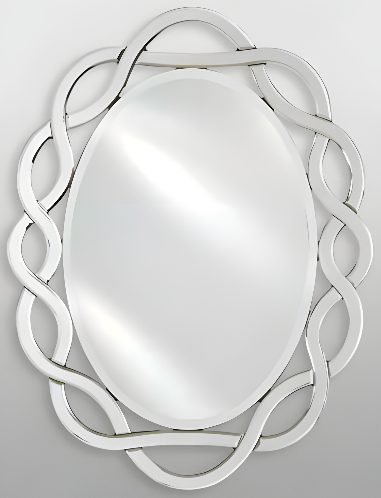 Afina Modern Luxe 24" x 31" Contemporary Oval Decorative Wall Mirror ML-2431-O