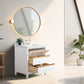 30 Inch Single Sink Bathroom Vanity in White with Marble Countertop - Vanity Art VA8030-W