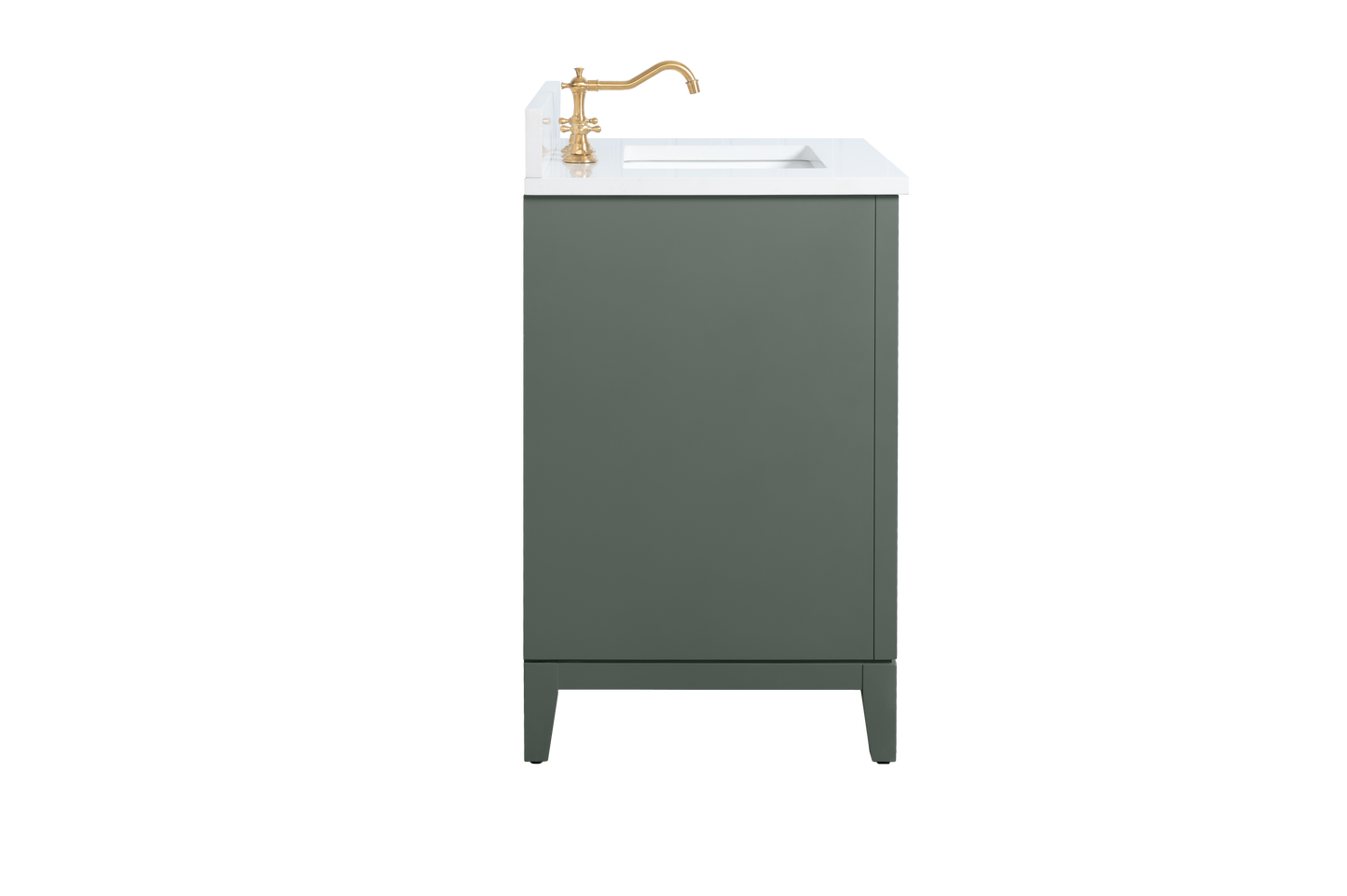 30 Inch Single Sink Bathroom Vanity in Vintage Green with Marble Countertop - Vanity Art VA8030-VG