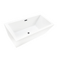 67 Inch Freestanding White Acrylic Bathtub with Overflow And Pop-Up Drain - Vanity Art VA6814-L-MB