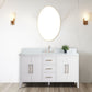 60 Inch Single Sink Bathroom Vanity in White with Marble Countertop - Vanity Art VA9060-SW