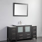 60 Inch Single Sink Bathroom Vanity in Espresso with Ceramic Countertop - Vanity Art VA3036-60E