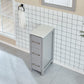 12 Inch Bathroom Vanity Cabinet in Gray with Marble Countertop - Vanity Art VA3012G