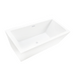 59 Inch Freestanding White Acrylic Bathtub with Overflow And Pop-Up Drain - Vanity Art VA6814-S-PW