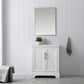 30 Inch Single Sink Bathroom Vanity in White with Ceramic Sink and Countertop - Vanity Art VA5030-W