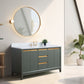 60 Inch Single Sink Bathroom Vanity in Vintage Green with Marble Countertop - Vanity Art VA8060-SVG