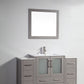 54 Inch Single Sink Bathroom Vanity in Gray with Ceramic Countertop - Vanity Art VA3030-54G