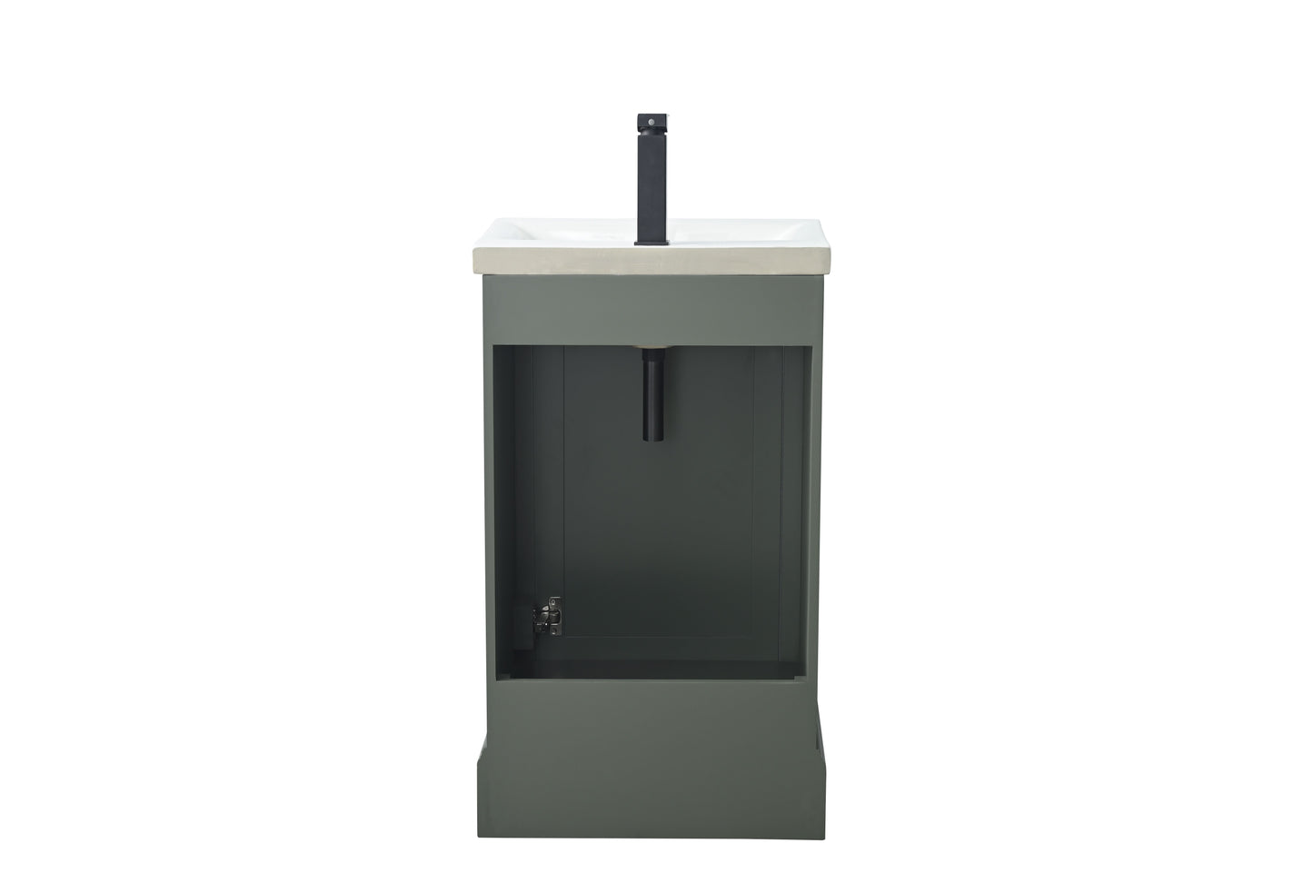 20 Inch Single Sink Bathroom Vanity in Vintage Green with Ceramic Sink and Countertop - Vanity Art VA5020-VG