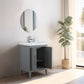 20 Inch Single Sink Bathroom Vanity in Cashmere Gray with Ceramic Top - Vanity Art VA9020-G