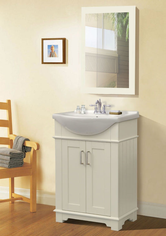 Legion Furniture WLF6042-W  24" White Sink Vanity, No Faucet