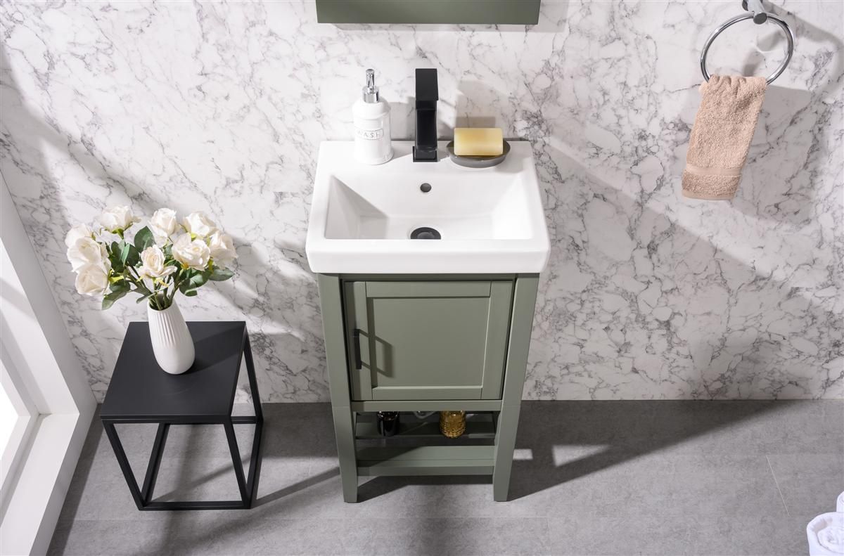 Legion Furniture WLF9018-PG 18" Pewter Green Sink Vanity