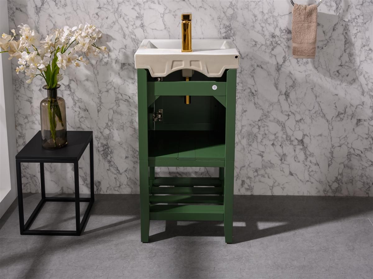 Legion Furniture WLF9218-VG 18" Vogue Green Sink Vanity