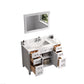 Legion Furniture WV2248-W 48" White Finish Sink Vanity Cabinet with Carrara White Top