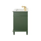 Legion Furniture WLF2254-VG 54" Vogue Green Finish Double-Sink Vanity Cabinet with Carrara White Top