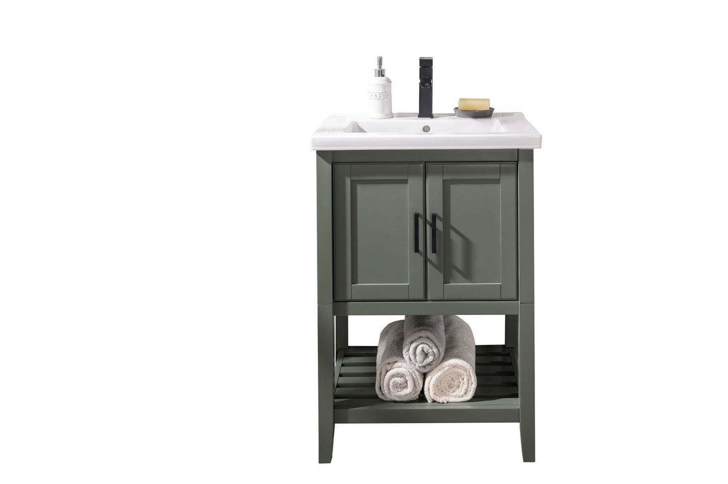 Legion Furniture WLF9024-PG 24" KD Pewter Green Sink Vanity