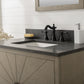 Legion Furniture WLF7040-36-AGO-BS 36" Antique Gray Oak Vanity with Blue Limestone Top