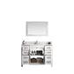 Legion Furniture WV2248-W 48" White Finish Sink Vanity Cabinet with Carrara White Top