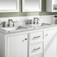 Legion Furniture WLF2154-W 54" White Finish Double-Sink Vanity Cabinet with Carrara White Top