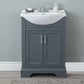 Legion Furniture WLF6046 24" Gray Sink Vanity, No Faucet