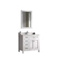 Legion Furniture WV2236-W 36" White Finish Sink Vanity Cabinet with Carrara White Top