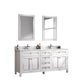 Legion Furniture WV2272-W 72" White Finish Sink Vanity Cabinet with Carrara White Top