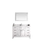 Legion Furniture WV2248-W 48" White Finish Sink Vanity Cabinet with Carrara White Top